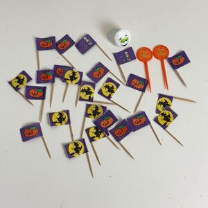 26-pc Halloween Cupcake Topper Toothpicks Lot